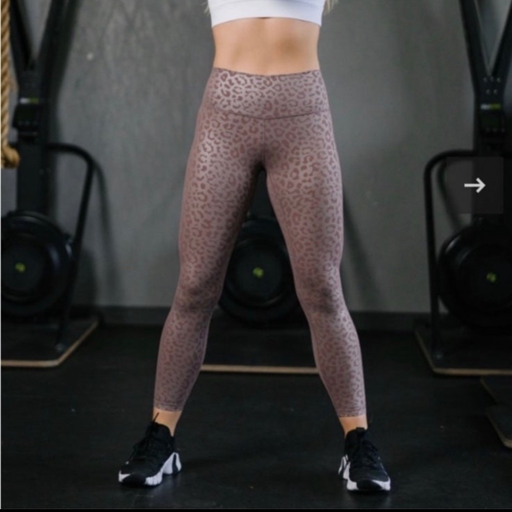 Zyia Lilac Leopard Supreme High Rise Leggings